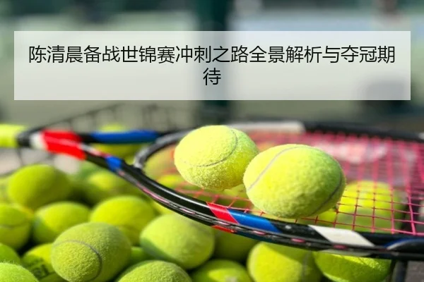 陈清晨备战世锦赛冲刺之路全景解析与夺冠期待